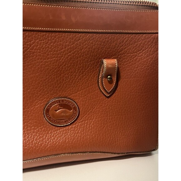 Dooney & Bourke All Weather Pebble Leather Satchel Bag Purse Brown Vintage 80's - Picture 5 of 16
